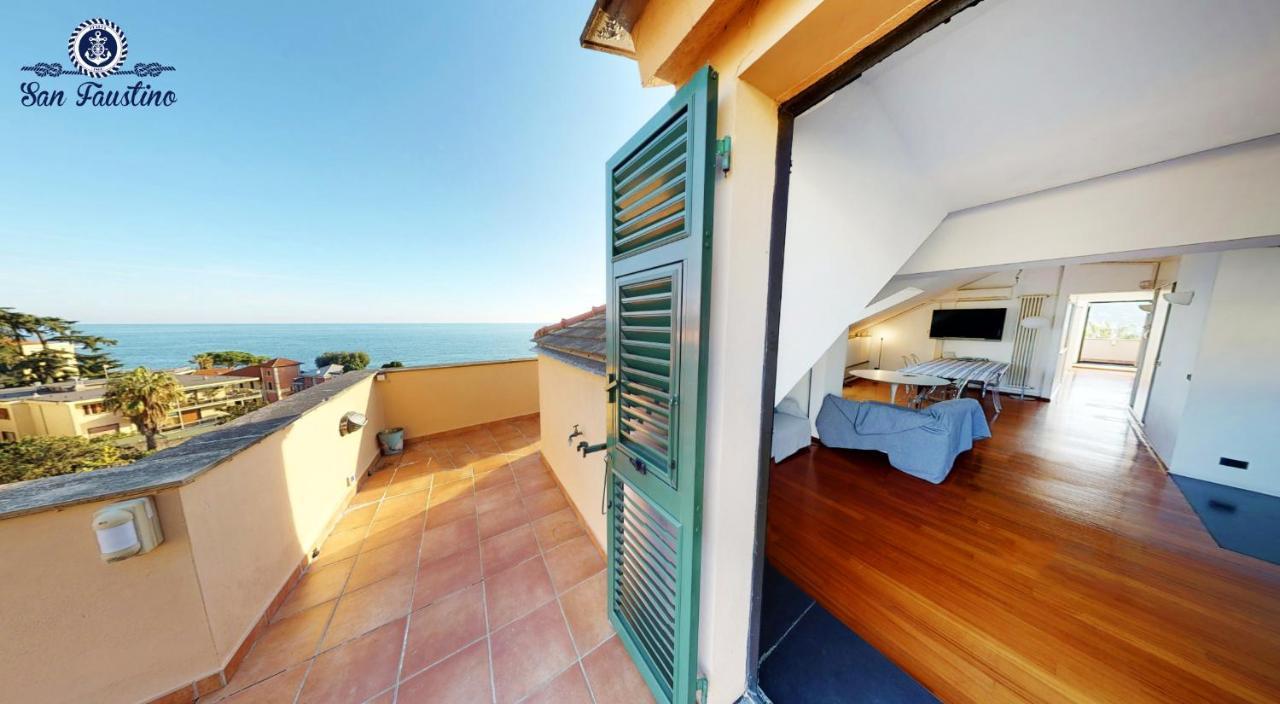 Welcome Riviera - Attico San Faustino 165 Mq Piu 110 Mq Di Terrazza- In Villa 700 ,Vista Mare Strepitosa-100 M Dalla Spiaggia-Parking Esclusivo Рапалло Экстерьер фото